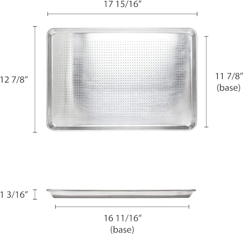 TrueCraftware- Half Size 18" x 13" Perforated Aluminum Sheet Pan Set