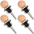 Stainless Steel Wine Bottle Stopper Set 4pcs with Sealed Vacuum Plug