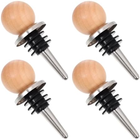 Stainless Steel Wine Bottle Stopper Set 4pcs with Sealed Vacuum Plug