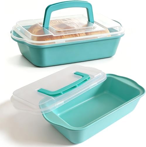2 Pack 9x5 Inch Loaf Pan with Lid, Nonstick Bread Pans for Baking
