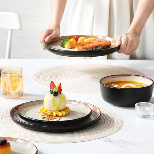 vancasso Plates and Bowls Sets, Ceramic Dinnerware Sets Stoneware