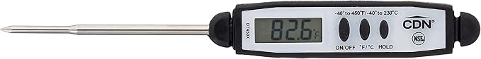 CDN Waterproof Digital Cooking Thermometer Instant Read 2.75" Stainless by CDN-ComponentDesignNorthwestInc