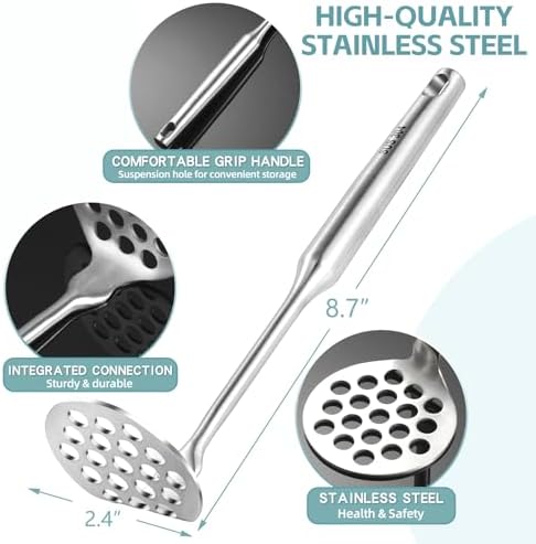 Small Potato Masher - Stainless Steel Mini Avocado Masher for Avocado