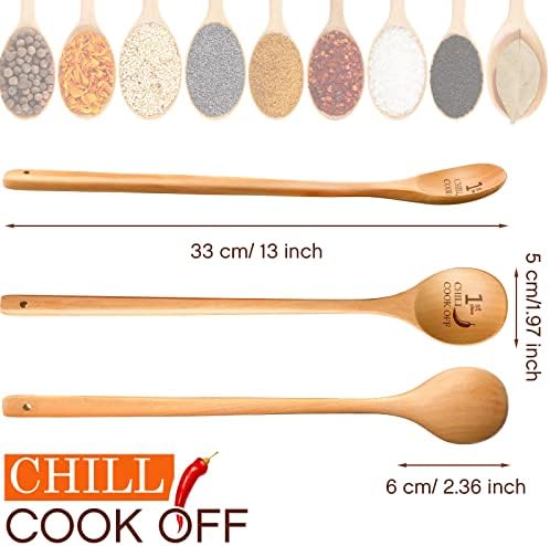 Set of 3 Chili Cook Off Trophies Prizes, 1st, 2nd, 3rd, Wooden Spoons