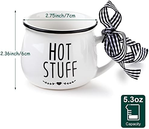 Patelai 4 Pcs Espresso Mugs Coffee Bar Black, White, Classic Style
