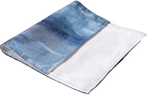 Blue and Grey Placemats Set of 4 Modern Abstract Art Placemats Heat