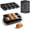 4Pcs Mini Loaf Baking Pans 8-Cavity, Nonstick Small Cornbread Pan