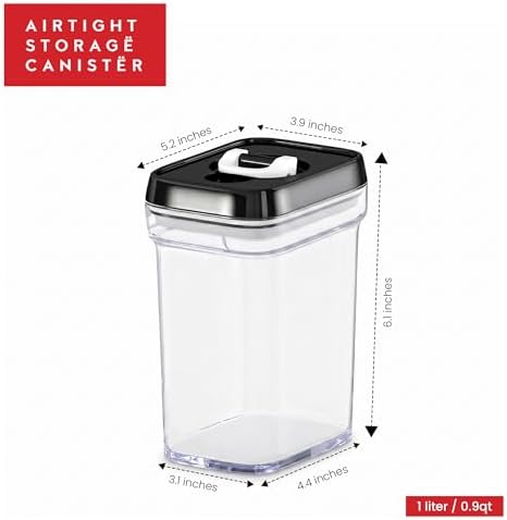 DWËLLZA KITCHEN Airtight Food Storage Containers with Lids – 6 Piece