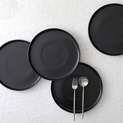 Stone Lain Coupe - Celina Stoneware Round Dinner Plates Set, 4-Piece