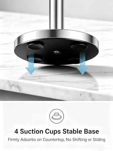 VEHHE Countertop Paper Towel Holder, Weighted Base, 4 Suction Cups
