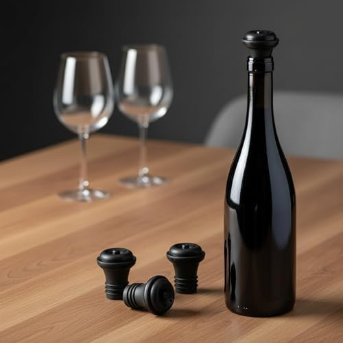 JATA HOGAR HVIN2215 Wine Stopper - Set of 4 Silicone Vacuum Stopper
