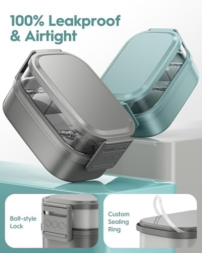 BiuLeon Bento Box Adult Lunch Box, 65 Oz Capacity Lunch