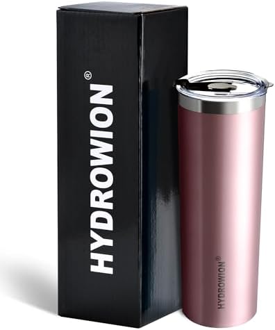 20 oz Insulated Tumbler Skinny Coffee Cup with Straw Lid 24 Hrs Cold