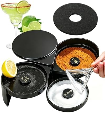 Margarita Salt Rimmer Set, 3-Tier Cocktail Rimmer, Bar Accessories