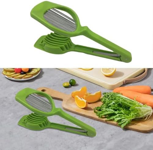 Egg Slicer Tool - Hand Held Egg Slicer Stainless Steel Strawberry