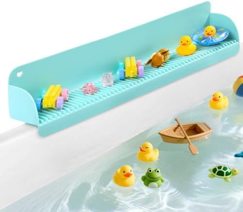 AGPTEK 24 Inch Bathtub Splash Guard with 10 Suction Cups, Green