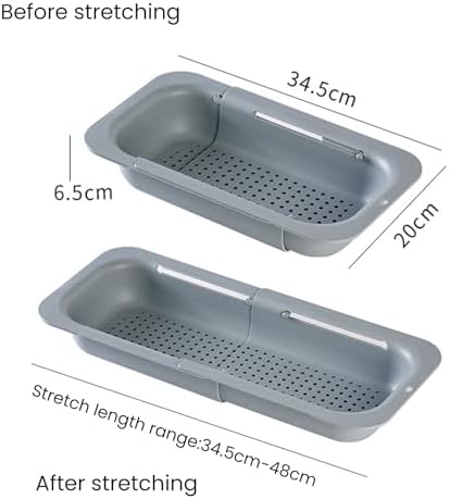 YOXIER Expandable Drain Basket Retractable Colander Retractable Drain