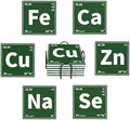 Square Chemical Element Coasters Set of 6,Geek Gift for Science