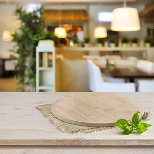 Hammont Round Cutting Board - Made from Bamboo Wood with Juice Grooves