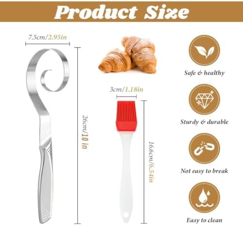 10" Stainless Steel Danish Dough Whisk, Sourdough Bread Mixing Tool