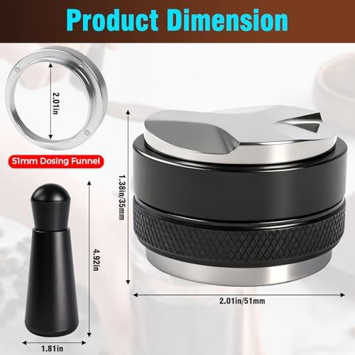 Espresso Accessories Kit,51mm Coffee Distributor & Tamper
