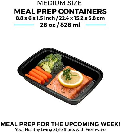 Freshware Meal Prep Containers 1 Compartment Food Storage Containers