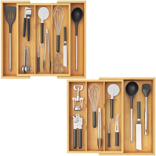 Lifewit Utensil Organizer for Kitchen Drawer Utensil Drawer Organizer
