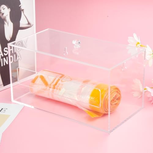 Trash Garbage Bag Roll Holder Dispenser Wall Mount Acrylic Storge