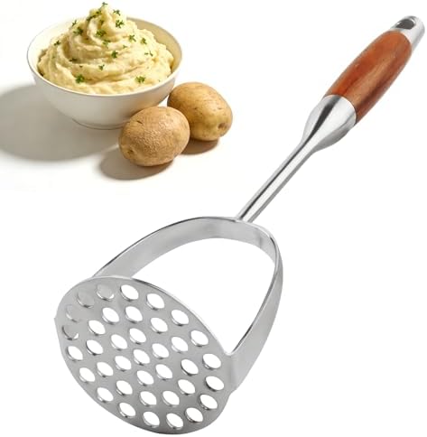 304 Stainless Steel Potato Masher, Heavy Duty Mashed Potato Masher