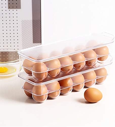 JAMOR 12-Grid Transparent Egg Storage Box