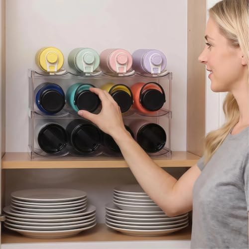 Opps Water Bottle Organizer for Cabinet - 3 Tier Stanley Cup Holder
