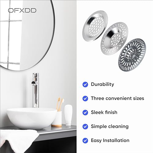 Sink Drain Strainer - Shower Drain Hair Catchers - Bathtub Drain