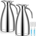 Uiifan 2 Pcs 68oz Thermal Coffee Carafe for Keeping Hot/Cold