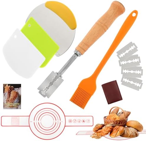 Bread Baking Tools Set, 12 Piece Kit with Silicone Baking Mat 21.5 cm