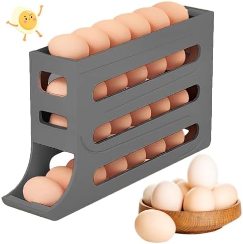 4-Tier Egg Dispenser for Refrigerator, 30-Egg