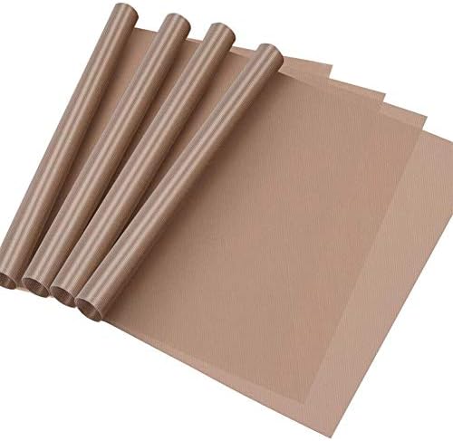 Selizo 4 Pack Teflon Sheet for Heat Press, Non-Stick Craft Mat, Teflon