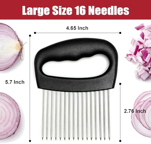Extra-Large Onion Slicer – 304 Steel 16-Needle Cutter for Kitchen