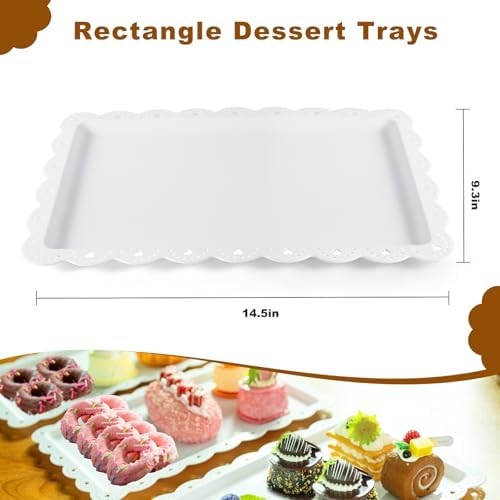 Dessert Table Display Set, 3 Tier Cupcake Stand, White Plastic, 5Pcs
