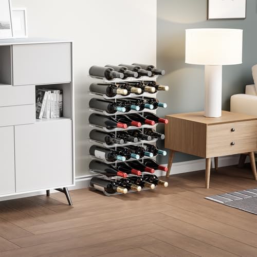 Yieach 4 Tier Stackable Wine Racks Countertop,Sturdy and Durable Wine