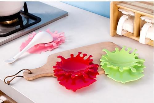 Spoon Rest Holder Silicone Ketchup Shape Holders Splash Spoon Rest by