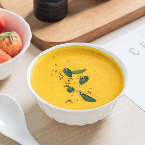 HOMBENE Ceramic Soup Serving Bowls for Kitchen, 6.4 Inch, Set of 4