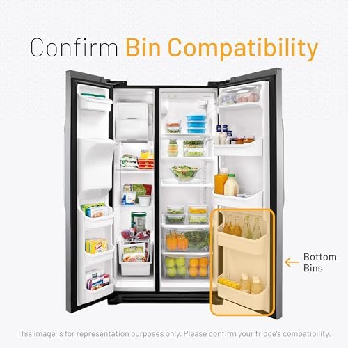 Smart Choice 240323001 Refrigerator Door Shelf Bin, Bottom, White