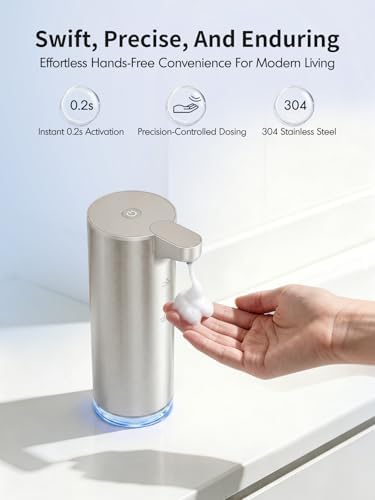 Automatic Soap Dispenser Touchless Foaming: Stainless Steel Free Touch