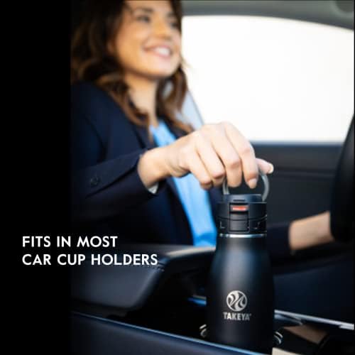 Takeya Traveler Stainless Steel Travel Coffee Mug with Flip-Lock Lid