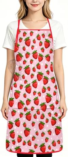 Aprons for Women with Pockets Funny Adjustable Waterproof Apron