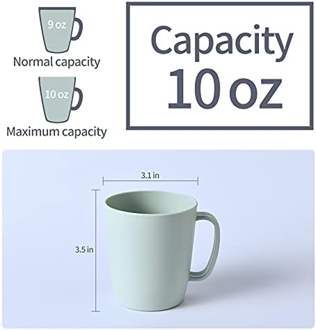 Coffee Mugs Set of 5,10 Ounce,3 Basic Colors