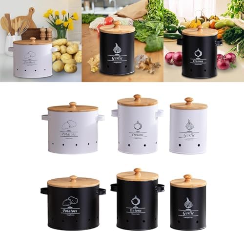 Potato Storage Tin, Kitchen Canister with Airtight Lid, Kitchen
