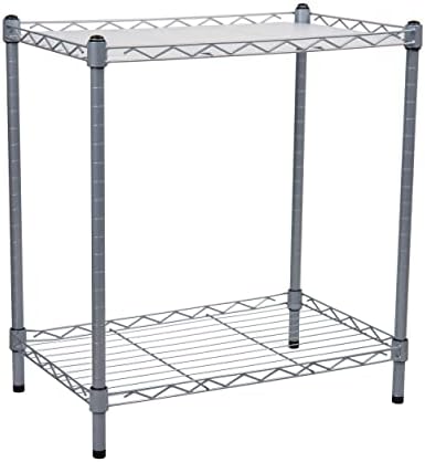 Mind Reader Metal Countertop Microwave Shelf, Silver