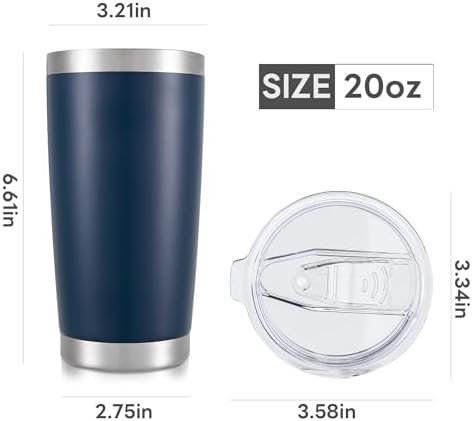 20 oz Tumbler with Lid Stainless Steel Insulated Tumblers Bulk Cups