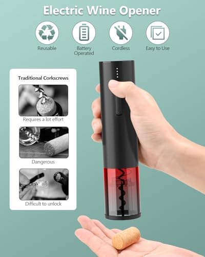 Electric Wine Opener Gift Set - Premium Wine Accessories with Wine